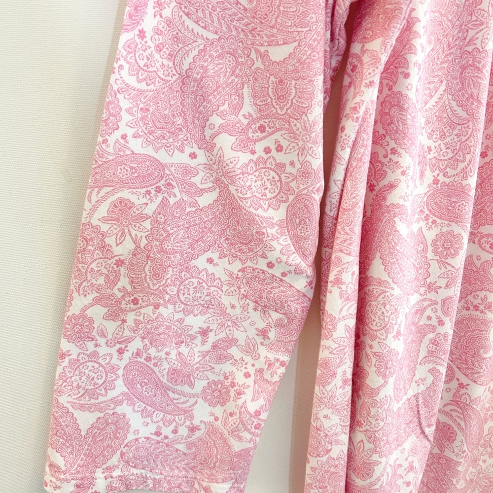 Cottagecore Pink Paisley Cotton Lace Nightgown Prairie Sleep Dress XL - Picture 6 of 7